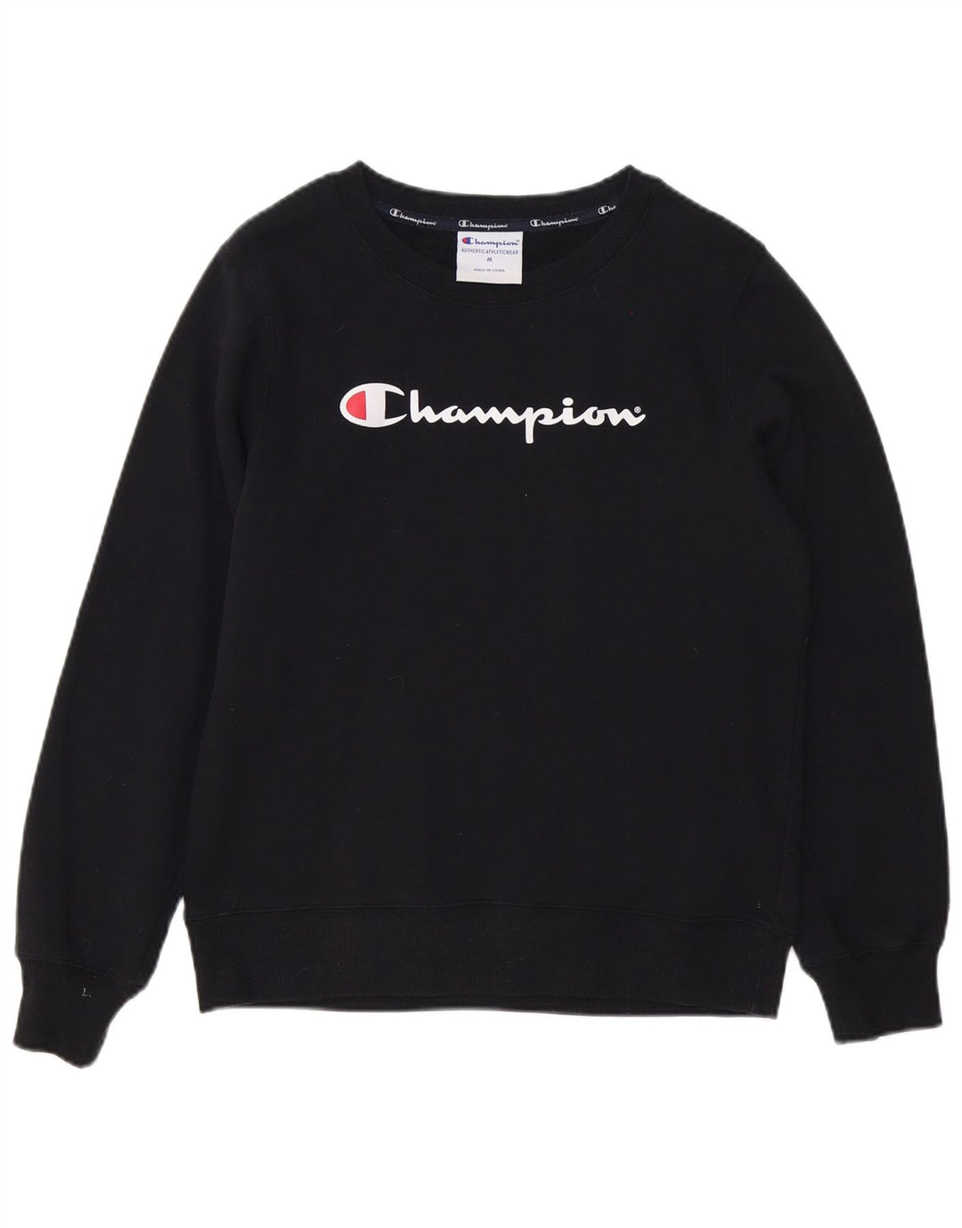 Champion Γυναικείο Γραφικό Φούτερ Jumper UK 14 Μεσαίο μαύρο βαμβακερό