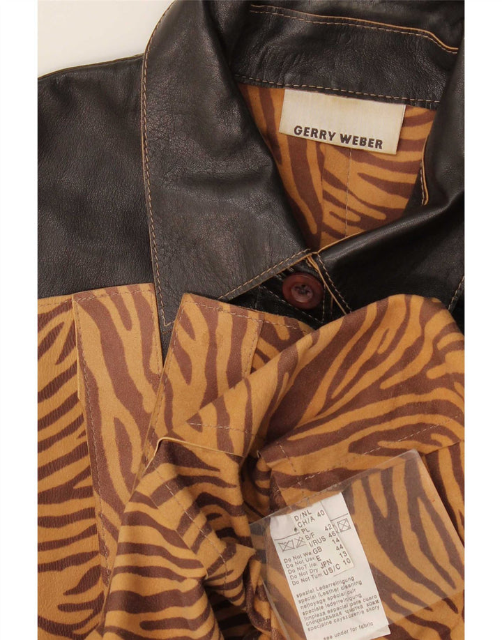 Gerry Weber Γυναικείο Δερμάτινο Μπουφάν UK 14 Large Μαύρο