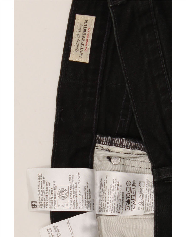 Ανδρικό τζιν Levi's Slim W31 L32 Μαύρο βαμβακερό