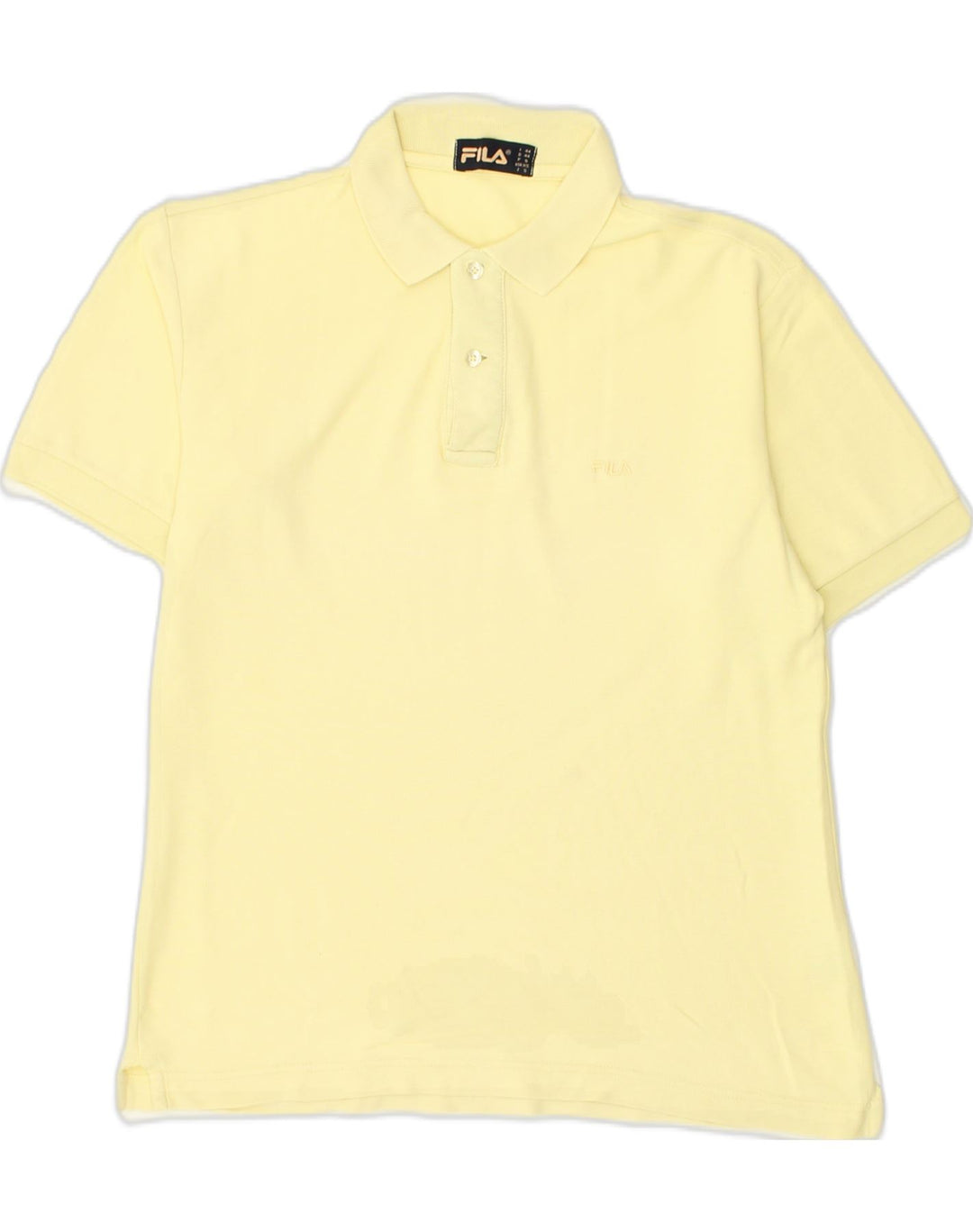 FILA Mens Polo Shirt Small Yellow Cotton | Vintage Fila | Thrift | Second-Hand Fila | Used Clothing | Messina Hembry 