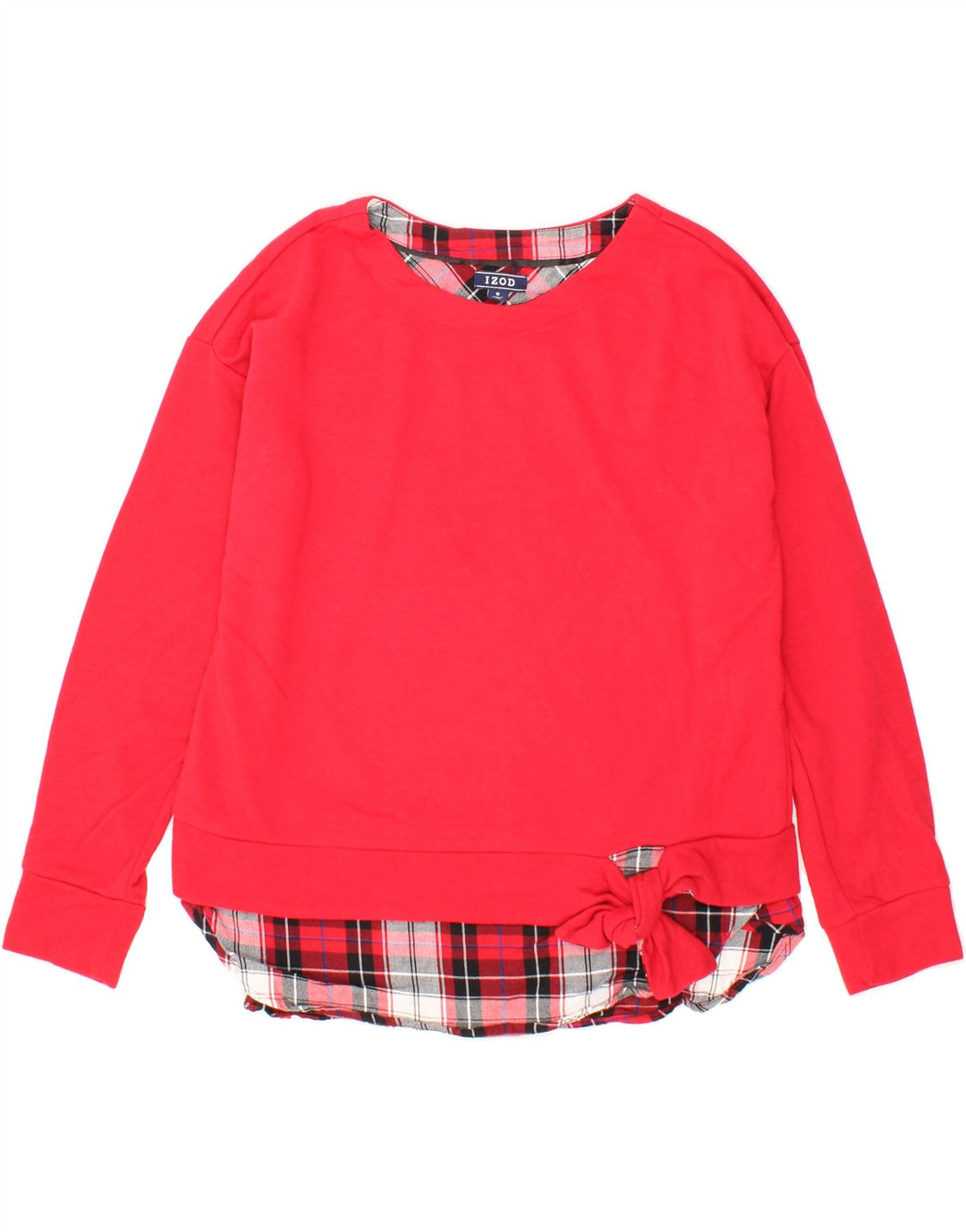 IZOD Womens Sweatshirt Jumper UK 14 Medium Red Cotton Vintage Izod and Second-Hand Izod from Messina Hembry 