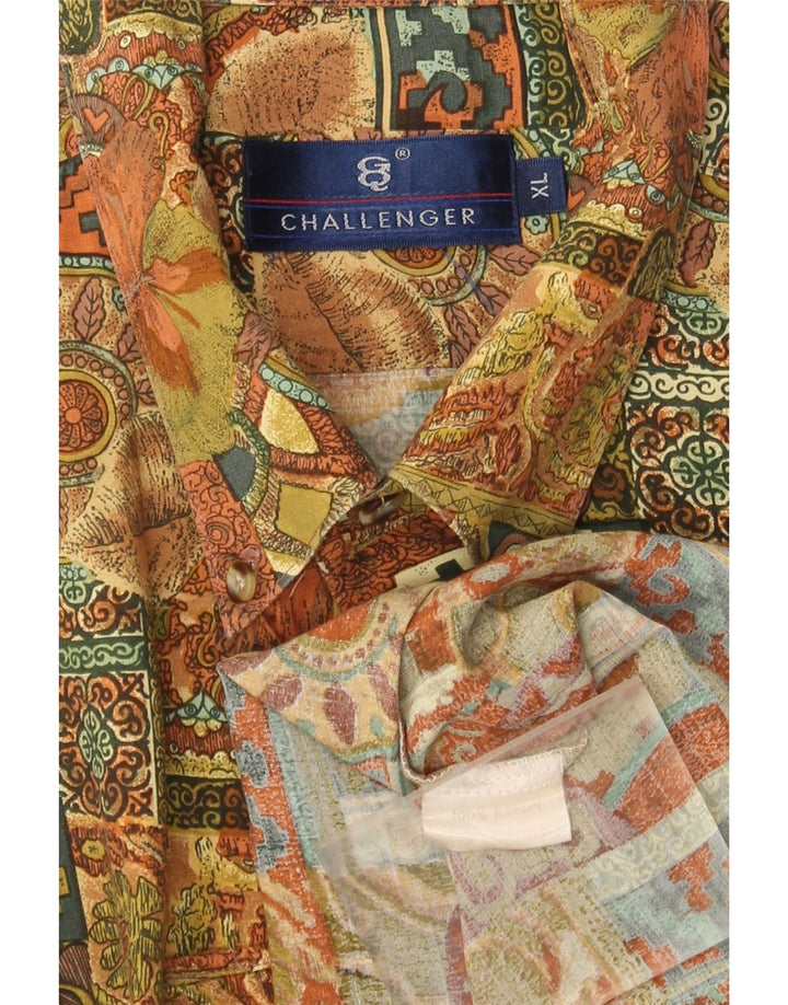 Challenger Ανδρικό κοντομάνικο πουκάμισο XL Πολύχρωμο Patchwork Rayon