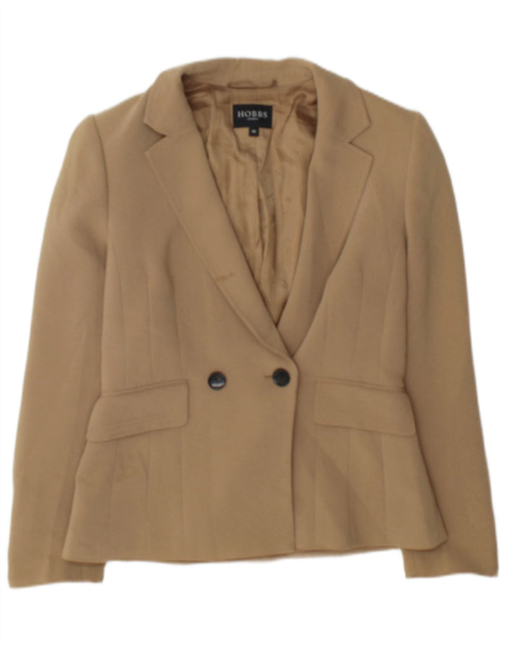 Hobbs γυναικείο σακάκι με διπλό στήθος UK 10 Small Beige Triacetate