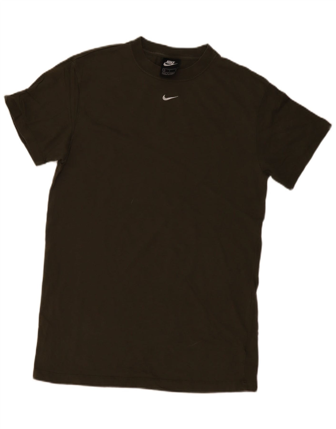 NIKE Mens T-Shirt Top Small Khaki Cotton