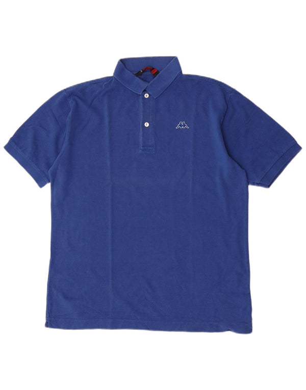 Kappa Mens Polo Shirt Medium Blue Cotton