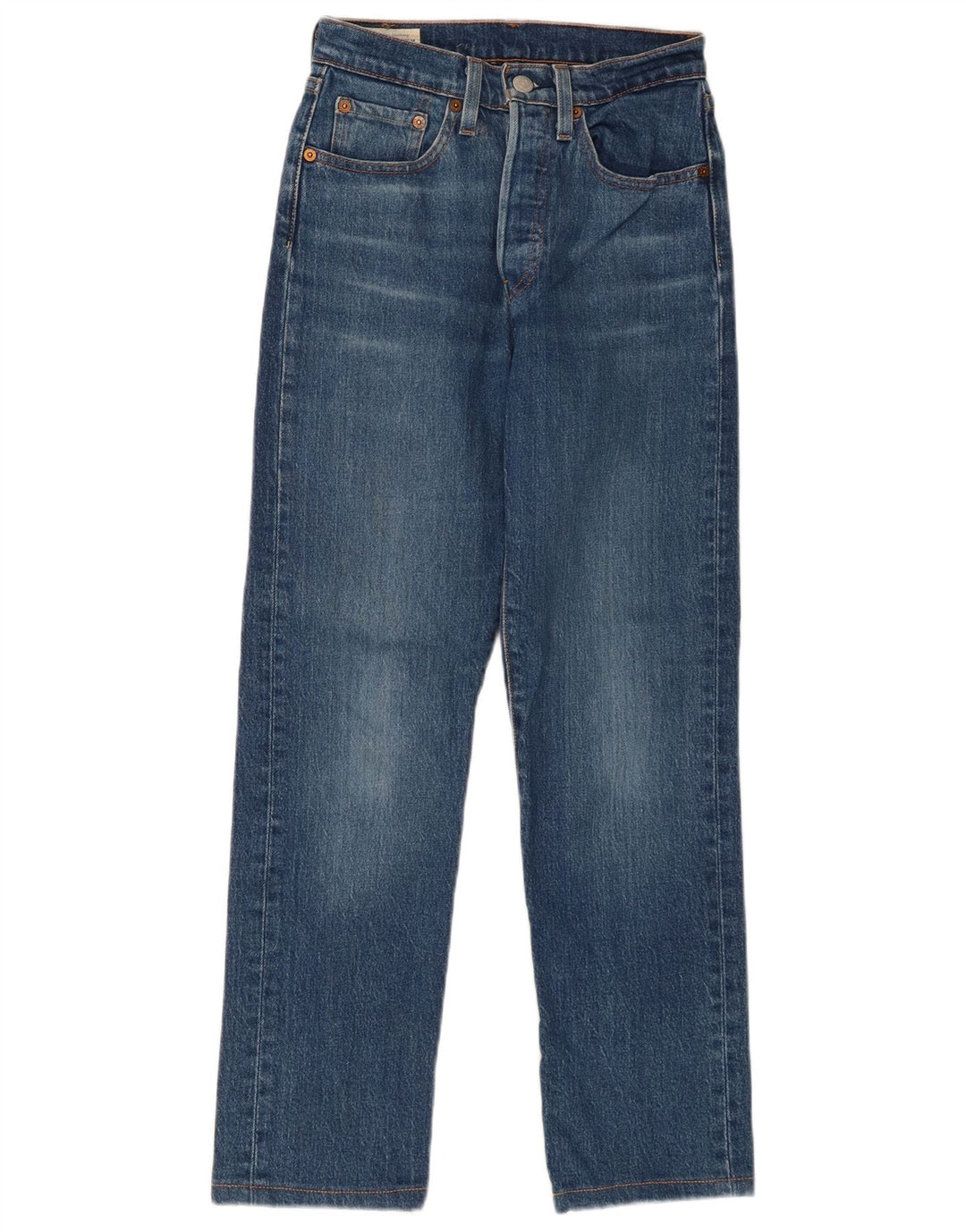 LEVI'S Γυναικείο τζιν 501 ίσιο W24 L30 Μπλε βαμβακερό