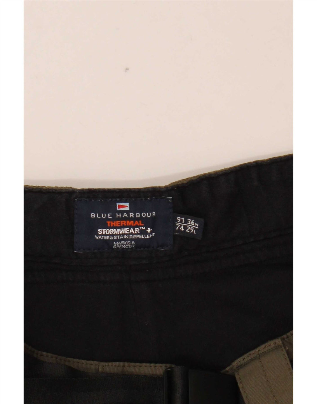 Marks & Spencer Ανδρικό Παντελόνι Μπλε Harbour Straight Cargo W36 L29 Khaki
