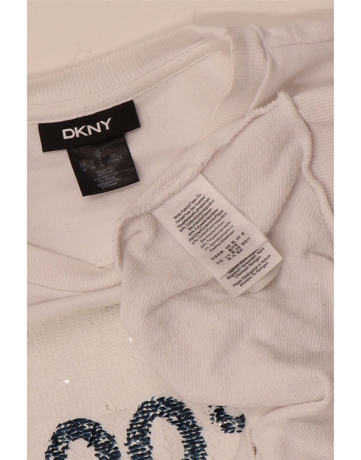 Γυναικείο Φούτερ Dkny Graphic Jumper UK 14 Μεσαίο λευκό βαμβακερό