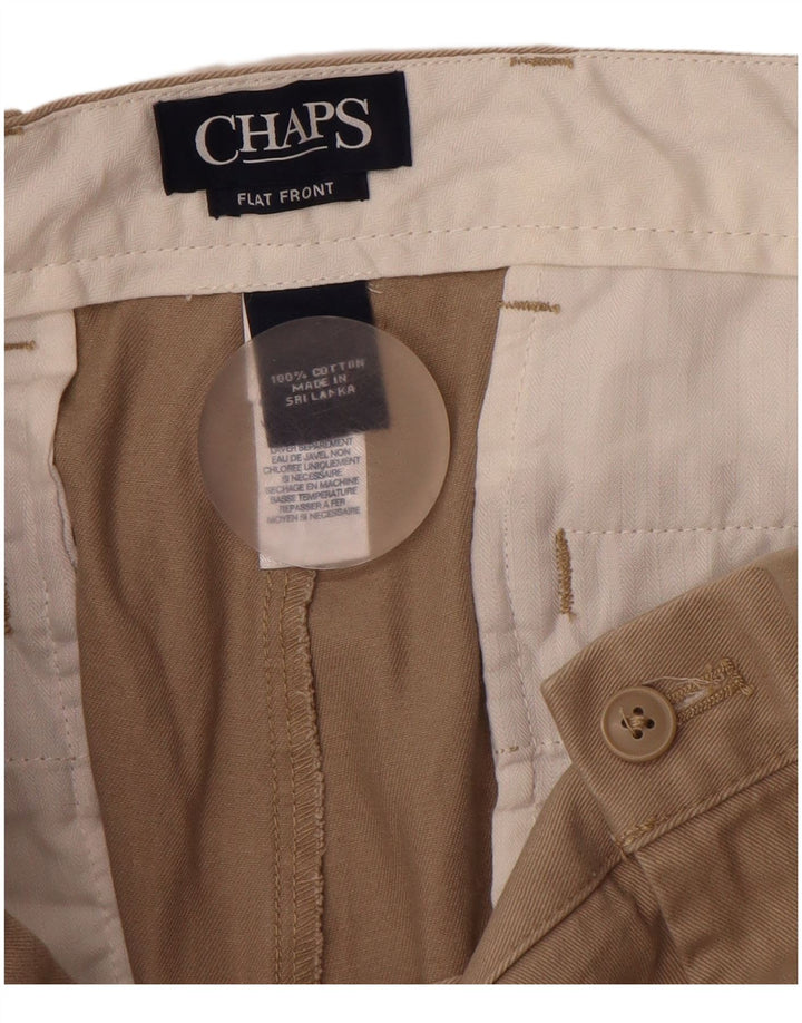 CHAPS Ανδρικό ίσιο παντελόνι Chino W36 L34 Μπεζ βαμβακερό