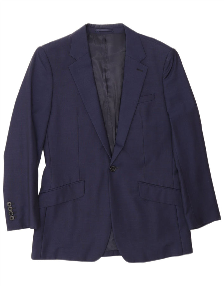 Reiss Ανδρικό σακάκι σακάκι με 1 κουμπί UK 38 Medium Navy Blue Wool
