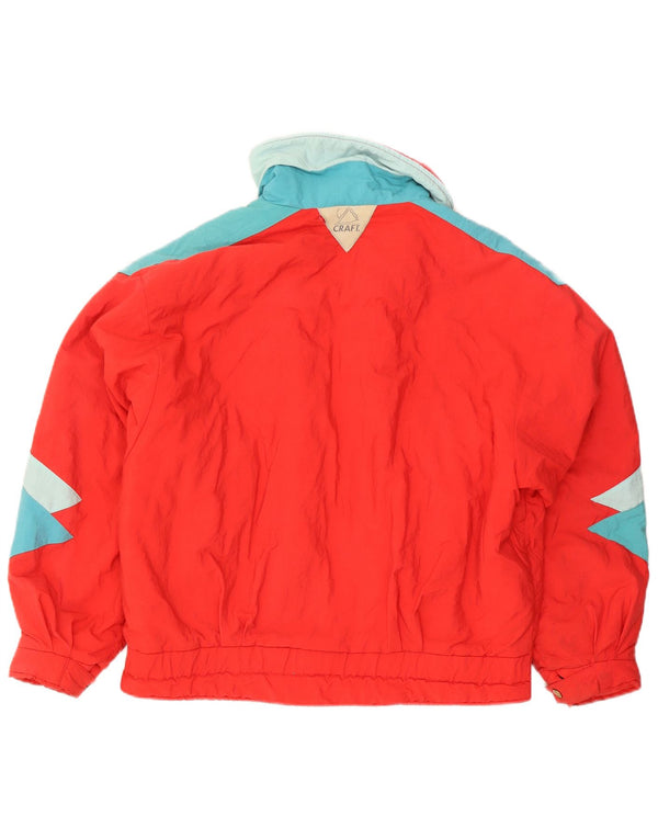Vintage γυναικείο μπουφάν σκι UK 20 2XL Red Colourblock