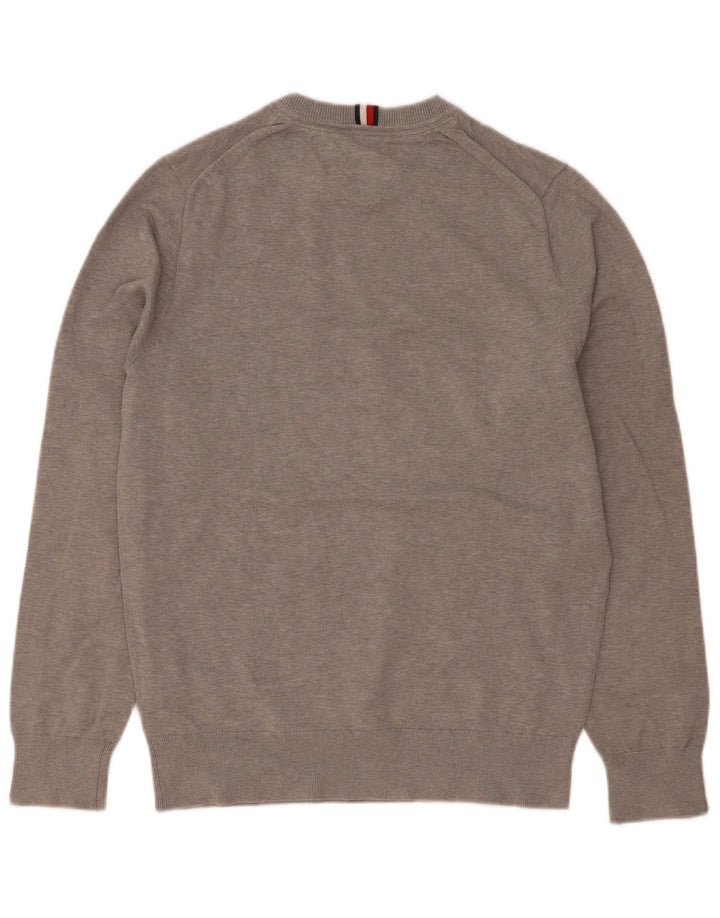 Ανδρικό πουλόβερ Tommy Hilfiger Crew Neck Jumper Μικρό Γκρι βαμβακερό