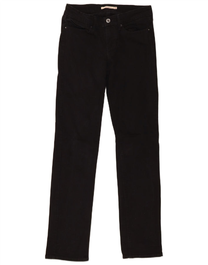 Levi's Womens 714 Straight Jeans W28 L32 Μαύρο βαμβακερό