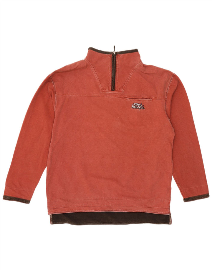 Ανδρικό φούτερ Weird Fish με φερμουάρ, μεσαίο κόκκινο βαμβακερό