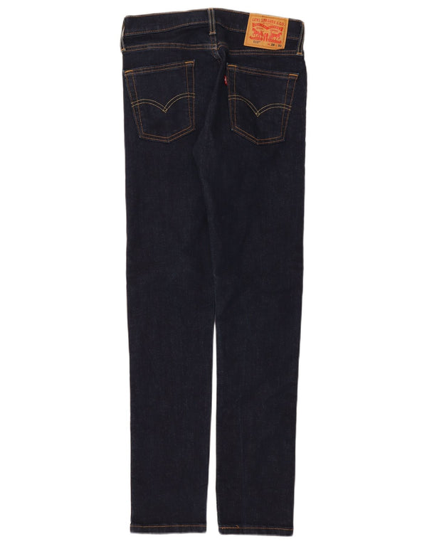 Levi's Mens 510 Skinny Jeans W28 L32 Navy Blue Cotton