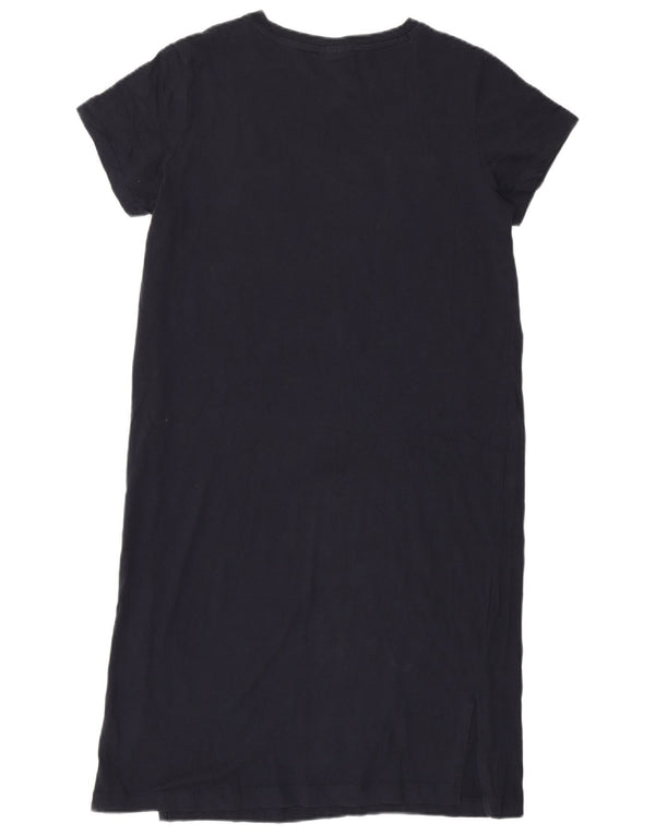 Champion Γυναικείο Γραφικό T-Shirt Φόρεμα UK 14 Medium Navy Blue από βαμβάκι