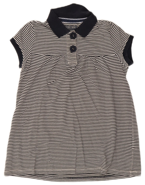 Πόλο Ralph Lauren Κοριτσίστικο φόρεμα 6-7 ετών Small Navy Blue Pinstripe Cotton