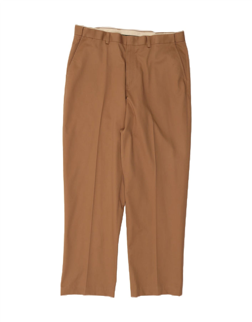 L.L.BEAN Mens Straight Chino Trousers W37 L33 Brown Cotton Vintage L.L.Bean and Second-Hand L.L.Bean from Messina Hembry 