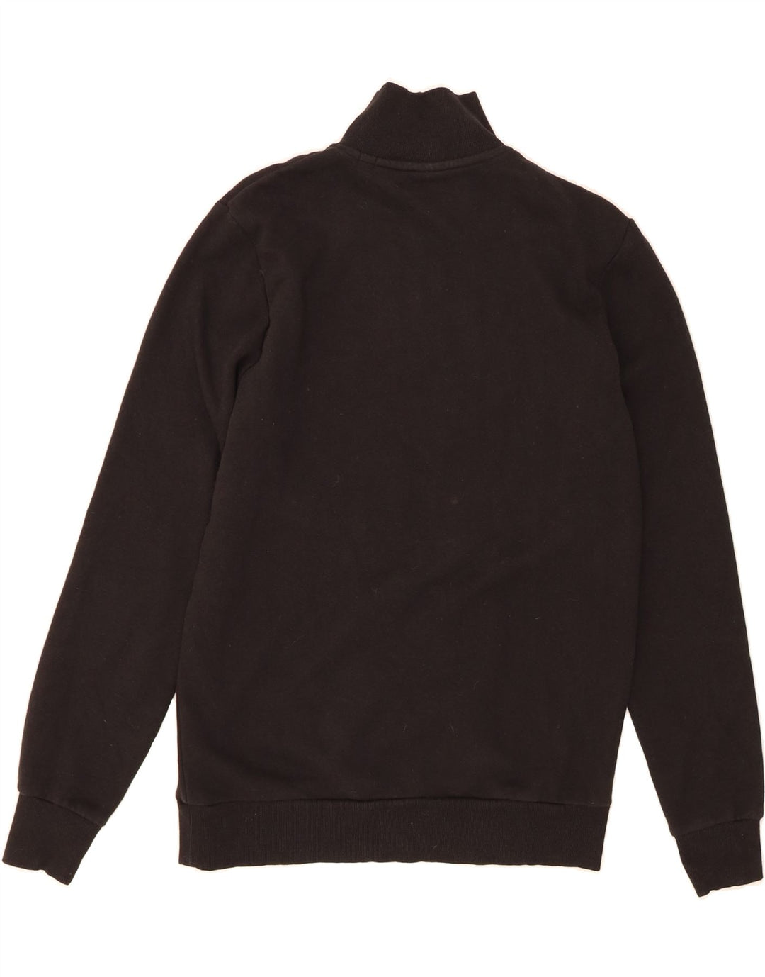 JACK & JONES Mens Graphic Zip Neck Sweatshirt Jumper Medium Black Cotton Vintage Jack & Jones and Second-Hand Jack & Jones from Messina Hembry 
