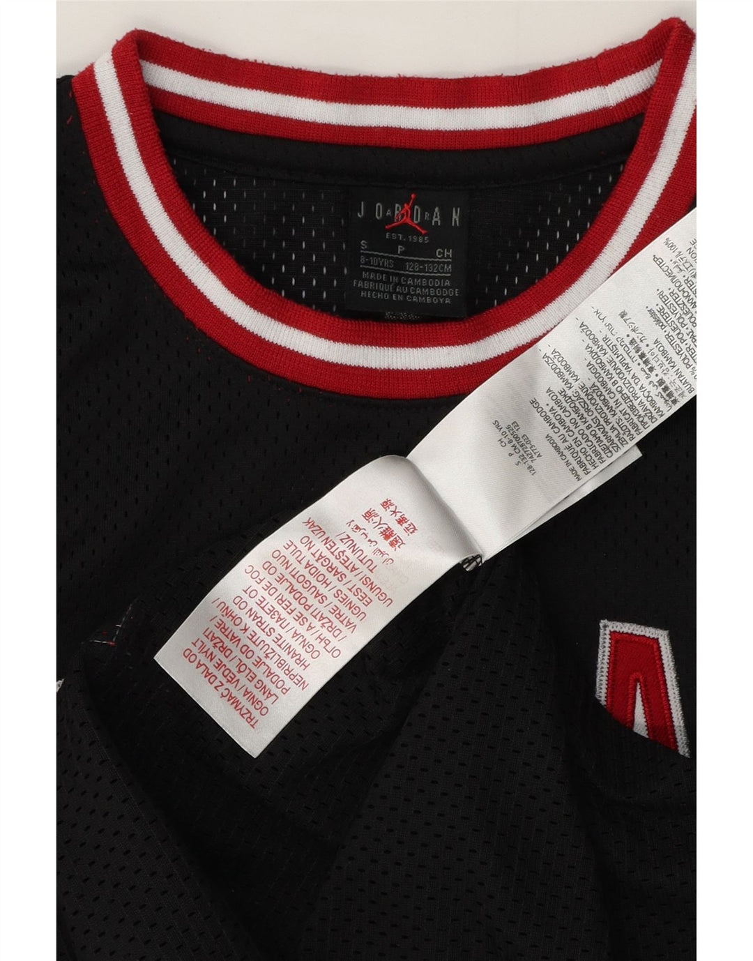 Jordan Boys Graphic Vest Top 8-9 Years Small Black Polyester