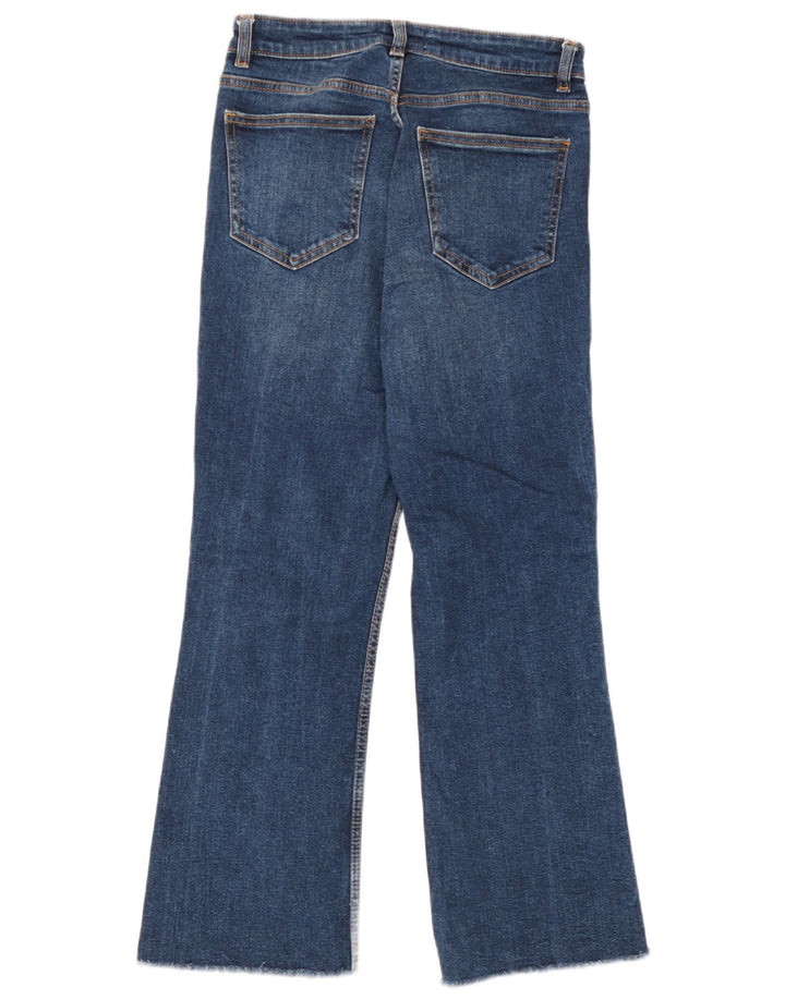 Zara Γυναικεία Crop Bootcut Jeans EU 38 Small W28 L26 Blue Cotton