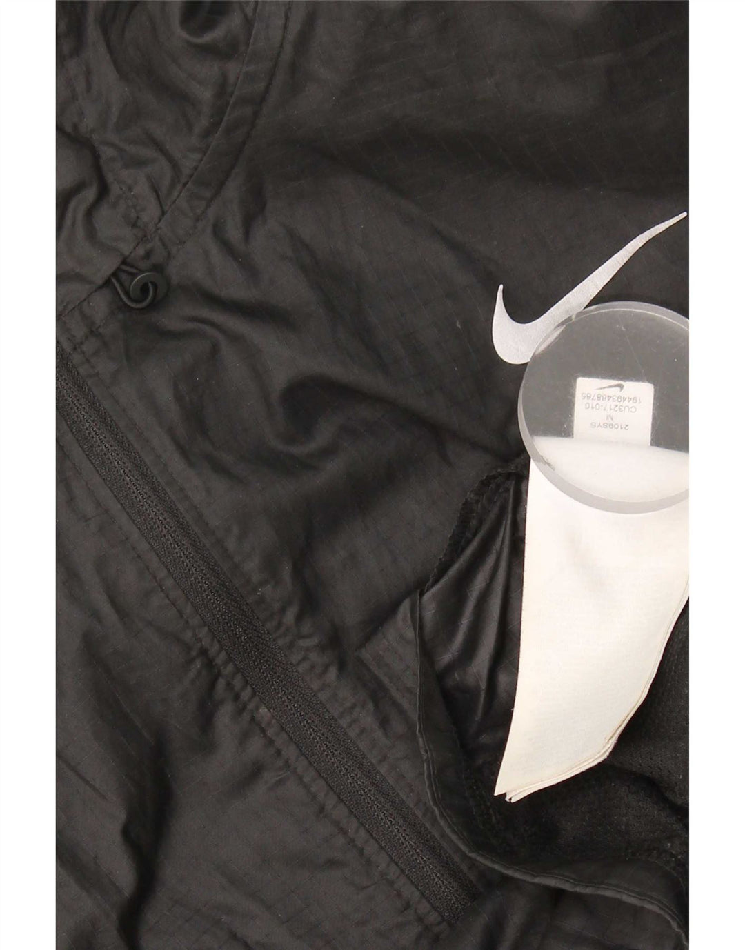 Nike γυναικείο μπουφάν βροχής με κουκούλα UK 14 Μεσαίο μαύρο πολυεστέρα