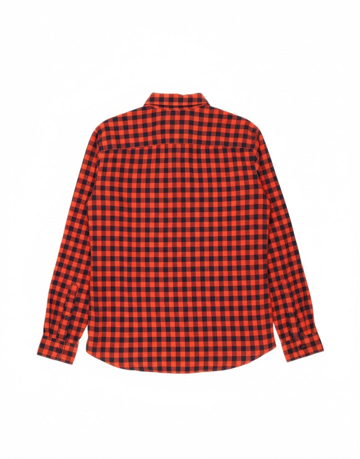 JACK & JONES Mens Core Slim Fit Shirt Medium Red Check Cotton