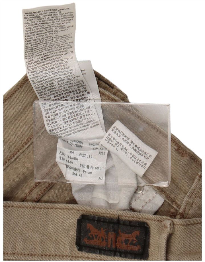 LEVI'S Γυναικείο τζιν σορτς 505 W27 μικρό μπεζ βαμβακερό