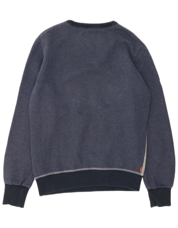 Ανδρικό γραφικό φούτερ Superdry Jumper Medium Navy Blue Colourblock Βαμβακερό