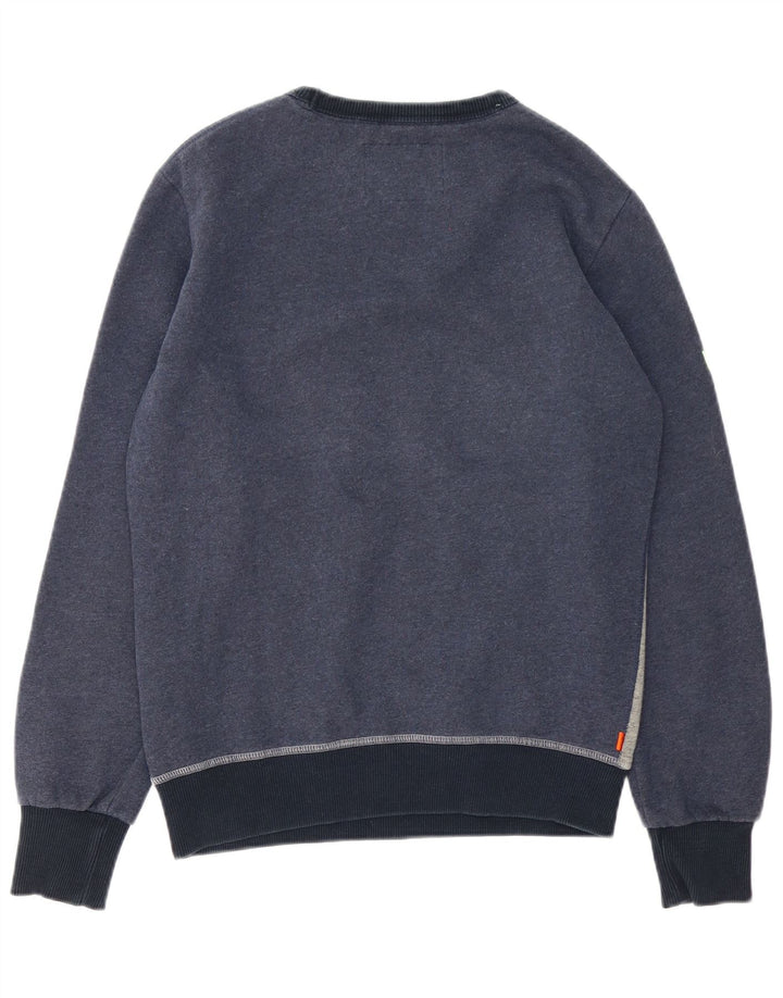 Ανδρικό γραφικό φούτερ Superdry Jumper Medium Navy Blue Colourblock Βαμβακερό