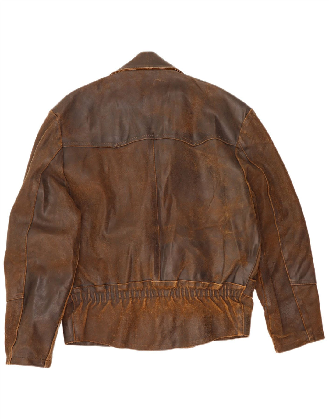 Vintage Ανδρικό Δερμάτινο Μπουφάν Biker UK 42 XL Καφέ
