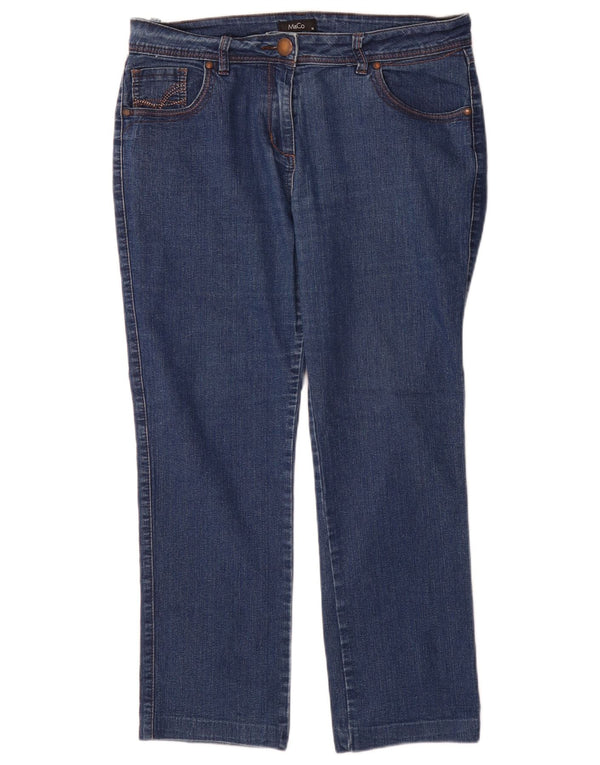 M&Co Γυναικεία Straight Jeans UK 14 Large W32 L28 Blue Cotton