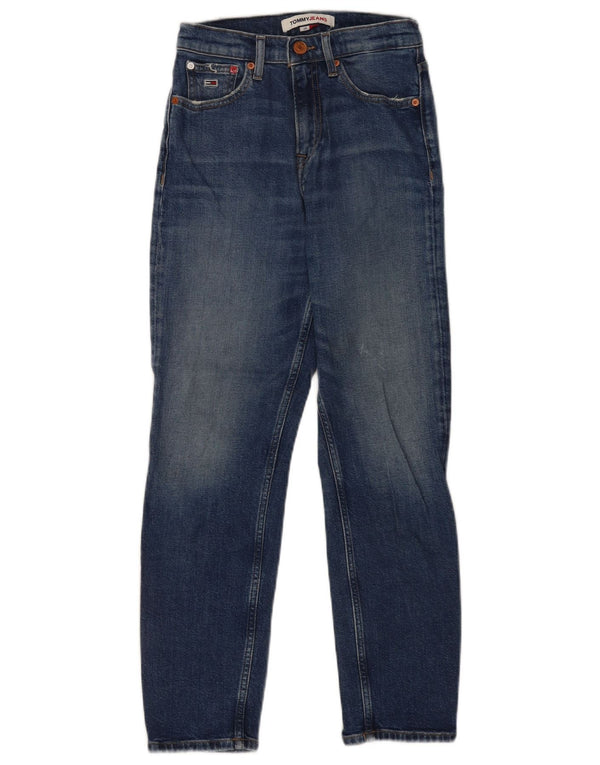 Tommy Hilfiger Womens Distressed Slim Jeans W24 L25 Blue