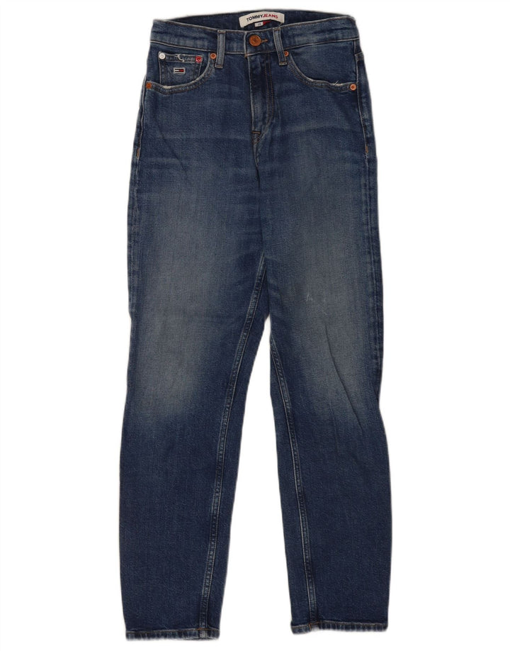 Tommy Hilfiger Womens Distressed Slim Jeans W24 L25 Blue