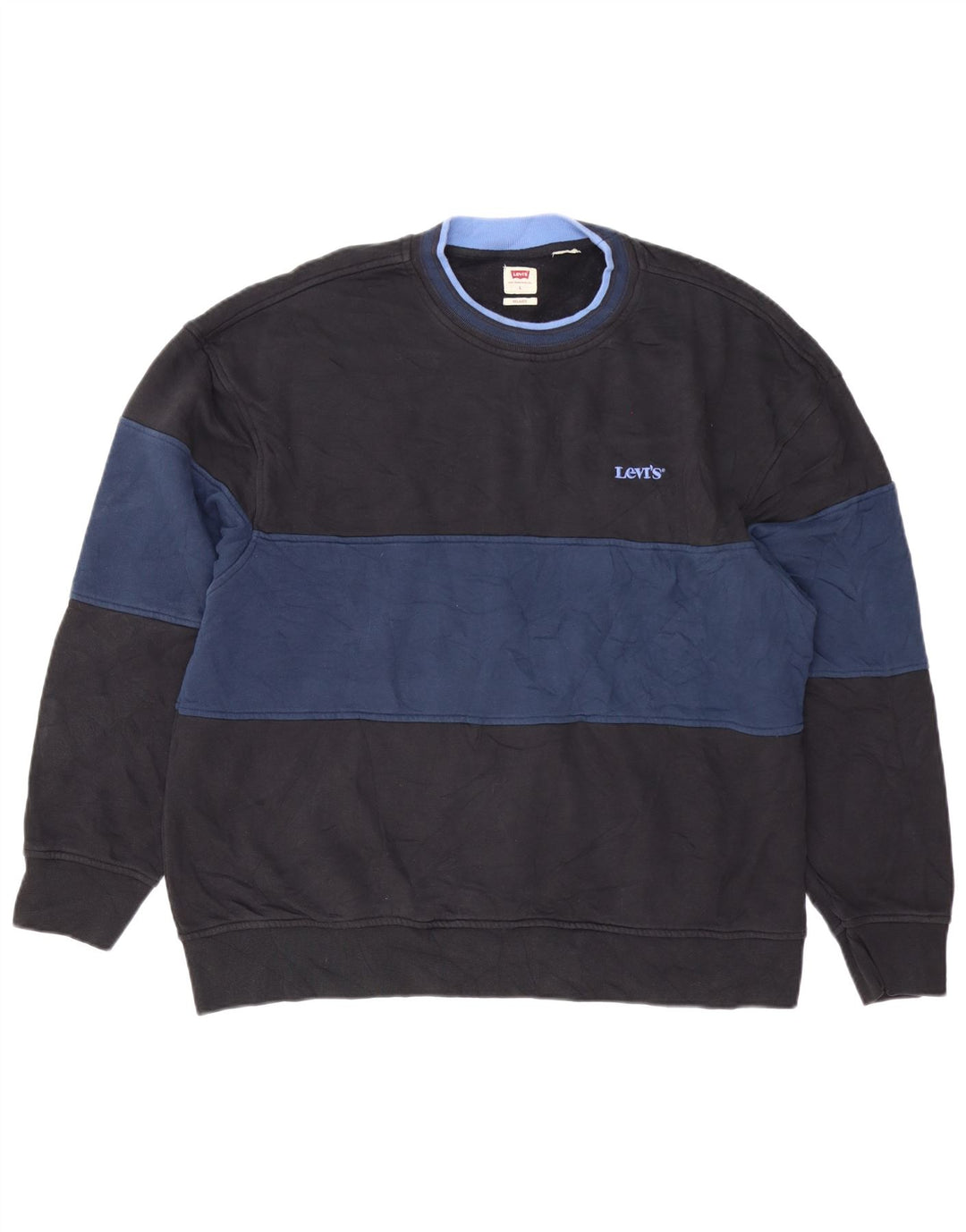 Ανδρικό φούτερ Levi's Relaxed Fit Jumper Large Navy Blue Colourblock