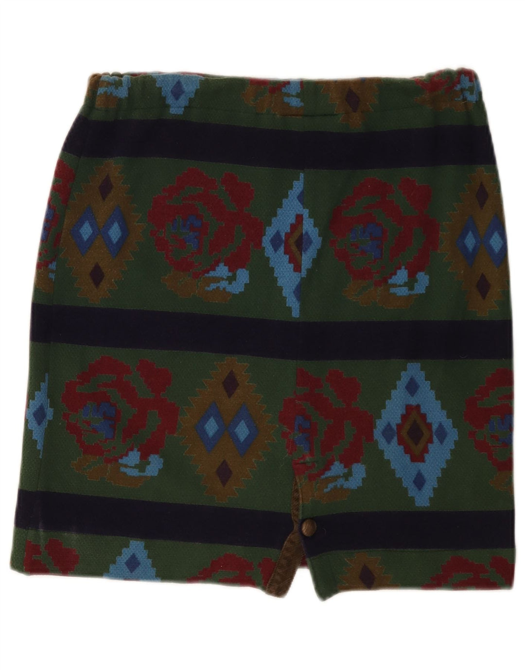 Johnny Lambs Γυναικεία Μίνι Φούστα IT 44 Medium W30 Green Geometric Aztec