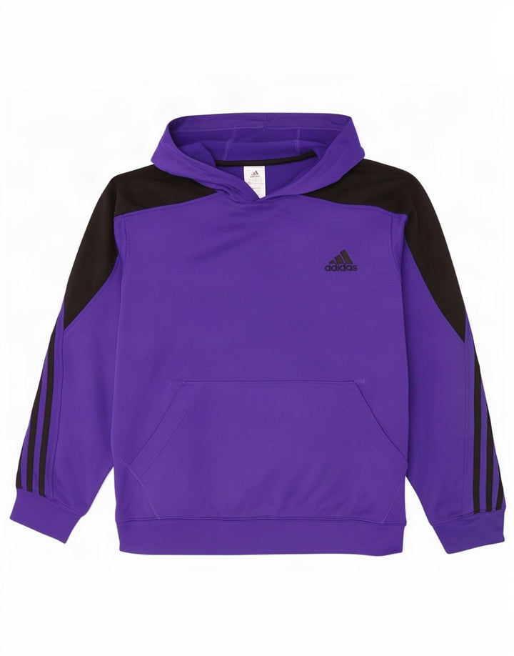 Adidas Ανδρικό Hoodie Jumper Μεγάλο Μωβ Colourblock Πολυεστέρας