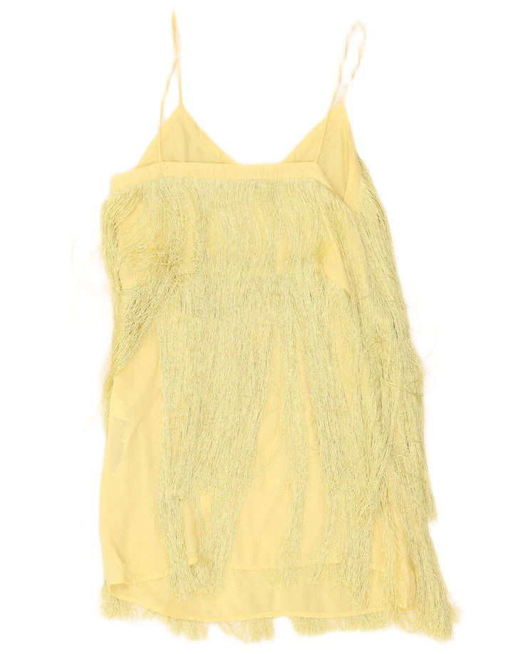 Zara Γυναικείο φόρεμα Charleston UK 12 Medium Yellow Polyester