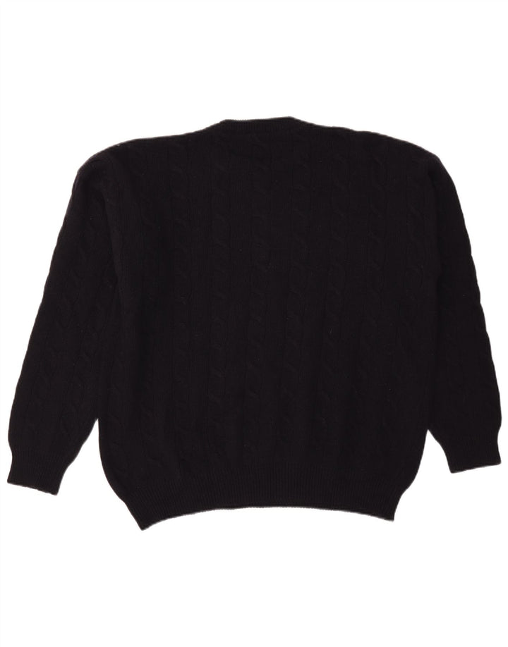 Ανδρικό πουλόβερ Zanolini Crew Neck Jumper XL Navy Blue Virgin Wool
