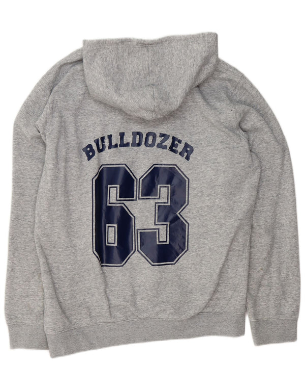 CHAMPION Ανδρικό γραφικό φούτερ με κουκούλα XL Βαμβακερό γκρι