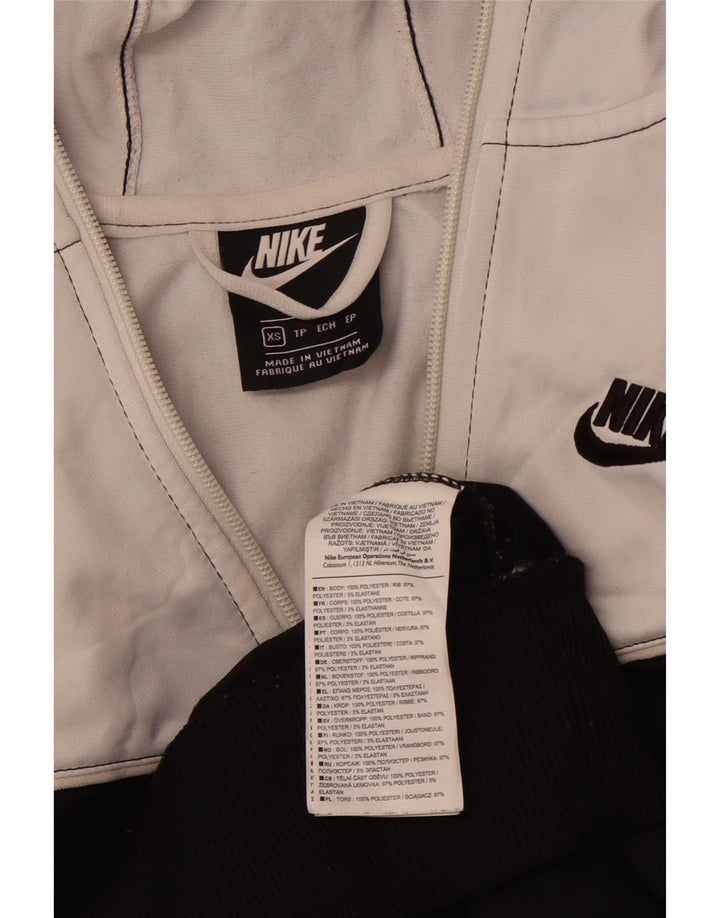 Γυναικείο πουλόβερ NIKE με φερμουάρ UK 6 XS Λευκό Πολυεστέρας