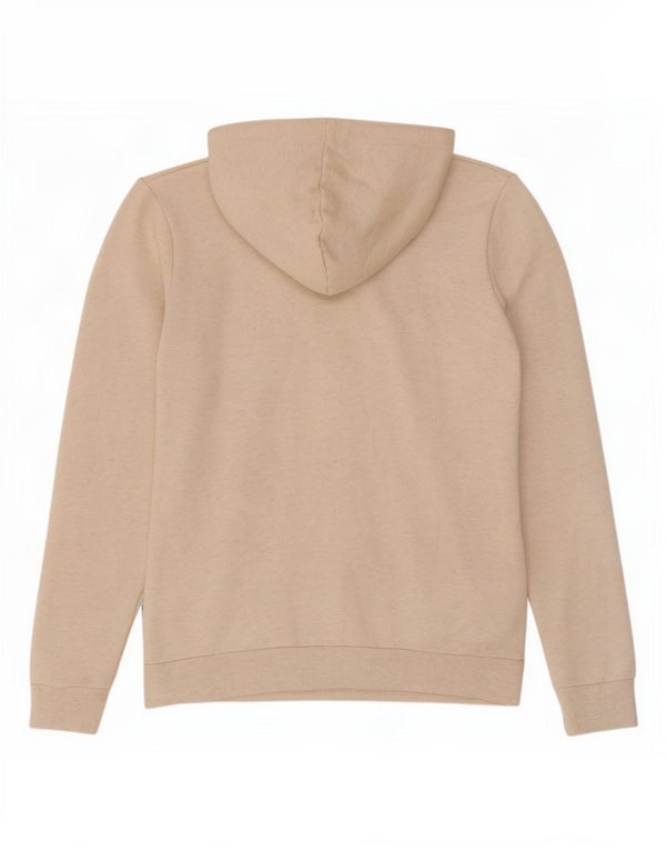 Puma Γυναικείο Hoodie Jumper UK 10 Small Beige Flecked Cotton