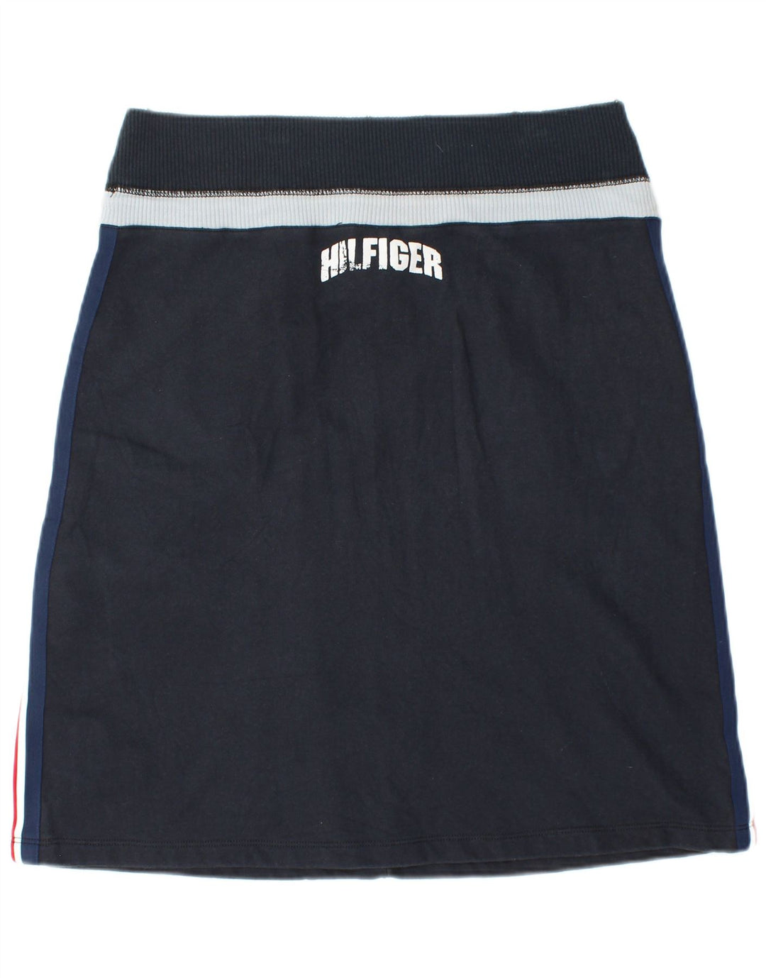 TOMMY HILFIGER Γυναικεία φούστα σε γραμμή Α UK 14 Medium W30 Navy Blue Colorblock