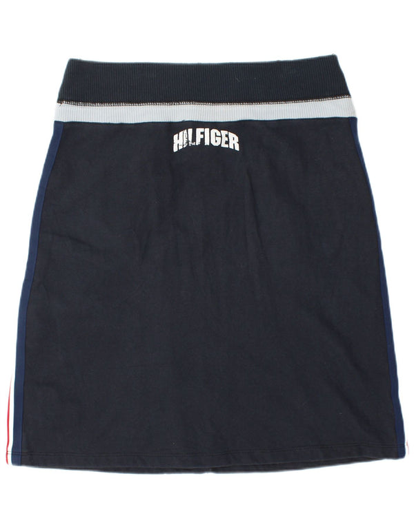 TOMMY HILFIGER Γυναικεία φούστα σε γραμμή Α UK 14 Medium W30 Navy Blue Colorblock