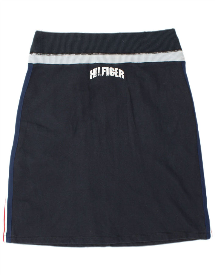 TOMMY HILFIGER Γυναικεία φούστα σε γραμμή Α UK 14 Medium W30 Navy Blue Colorblock