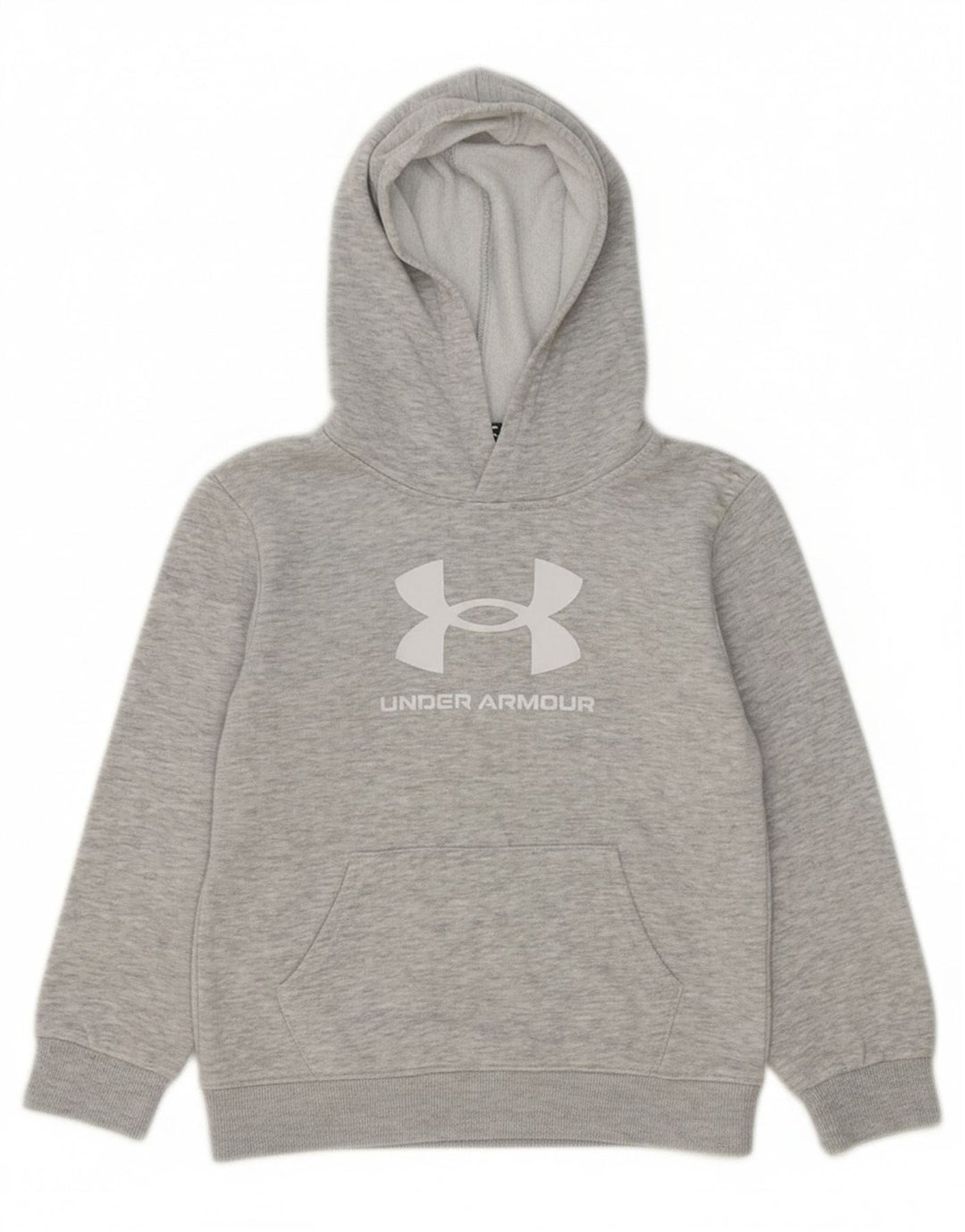 UNDER ARMOUR Boys Graphic Hoodie Jumper 6-7 Years Grey
