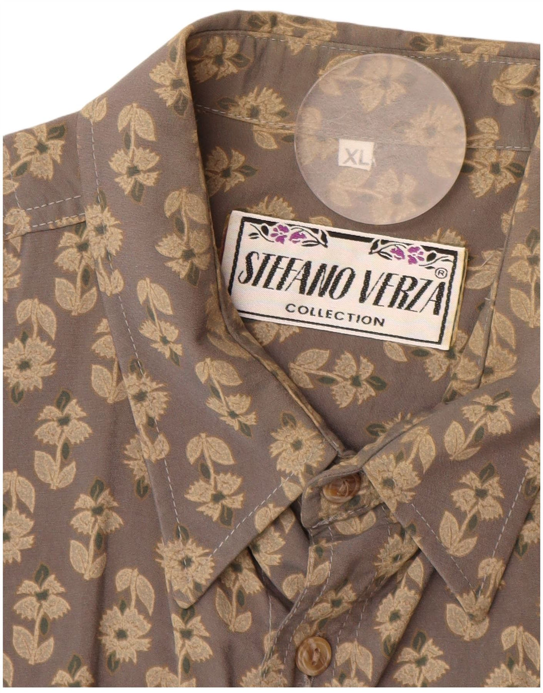 Vintage Ανδρικό πουκάμισο XL Γκρι Floral Viscose