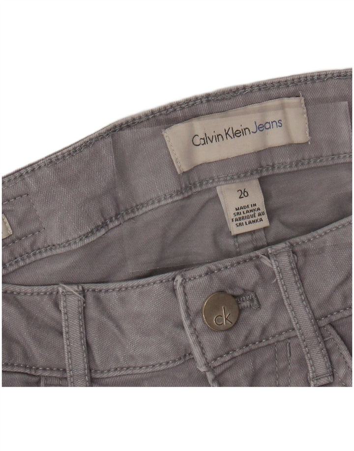 CALVIN KLEIN Γυναικείο Skinny Casual Παντελόνι W26 L27 Γκρι