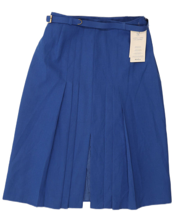 Γυναικεία πλισέ φούστα Monique IT 46 Large W30 Blue New Wool