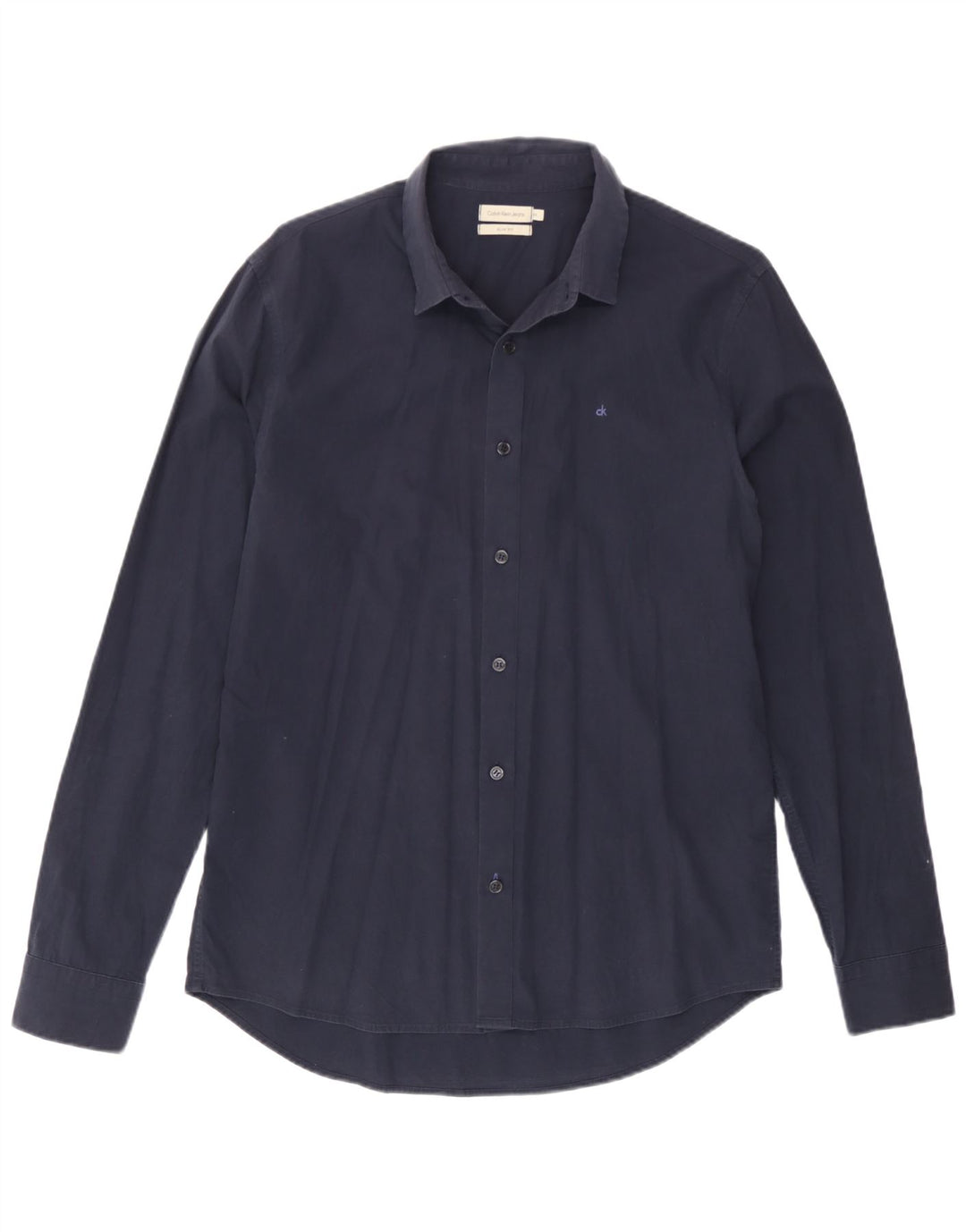 Ανδρικό πουκάμισο Calvin Klein Jeans Slim Fit Βαμβακερό μεσαίο ναυτικό